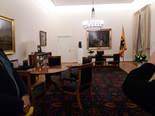 Das Arbeitszimmer des Bundespräsidenten am 08.01.2020